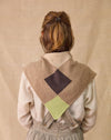 Harlequin neckerchief by Rove Knitwear - Hispi diamond intarsia merino - Fodder