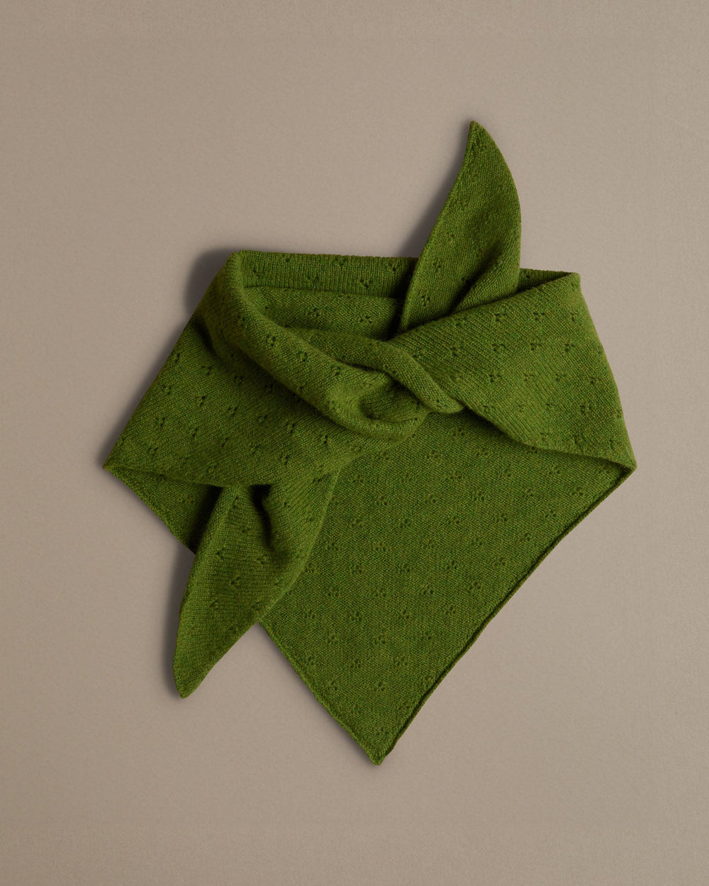 Pointelle Neckerchief, Matcha | Rove Knitwear