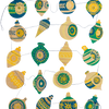 Decorative string with colorful ornaments on a white background | East End Press | Shop Fodder