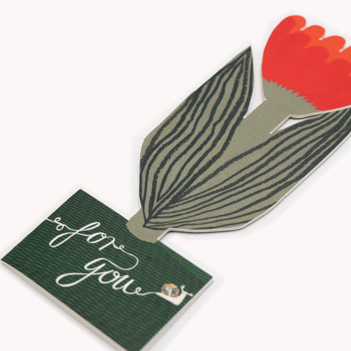 Notebook with a tulip design and 'For Gow' text on a white background  | Hadley Paper Goods | Shop Fodder