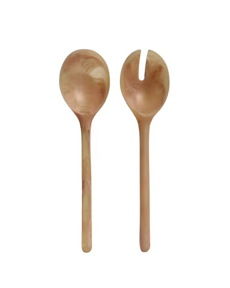 Wooden spoon and fork set on a white background. Maegen | Shop Fodder