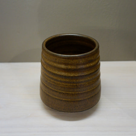 Brown Ceramic Yunomi Cup handmade by Aku Ceramics | Shop Fodder