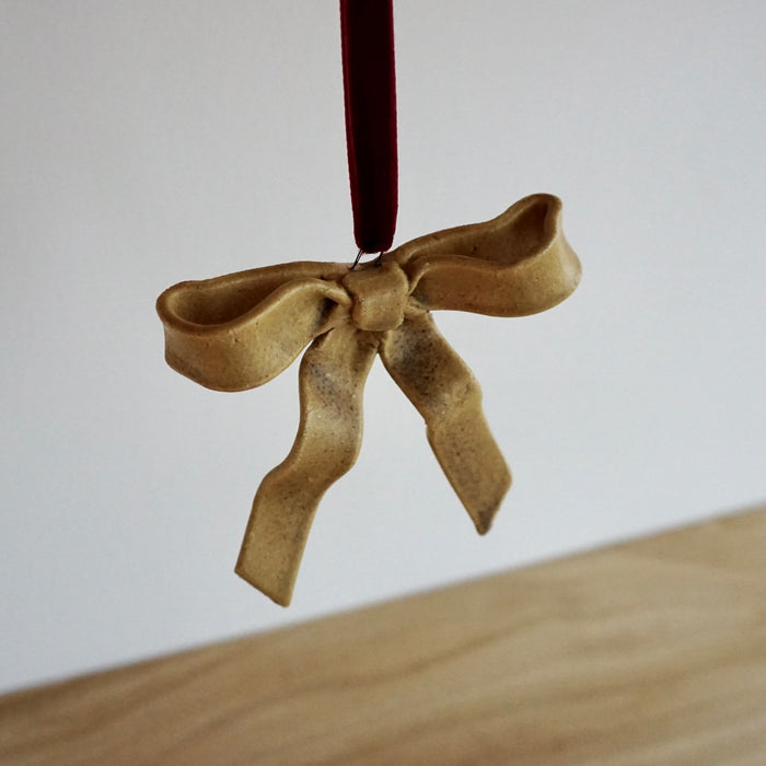 Ceramic Bow Christmas Tree Ornament | Amelia Christoffers | Shop Fodder