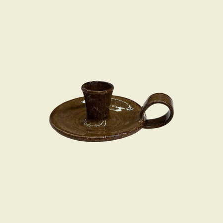Candlestick Holder Nicotine Glaze | Lily Pearmain | Shop Fodder