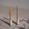 Hand dipped Beeswax Candles from UK Beeswax | Cara Guthrie Candlestick Holder | Shop Fodder