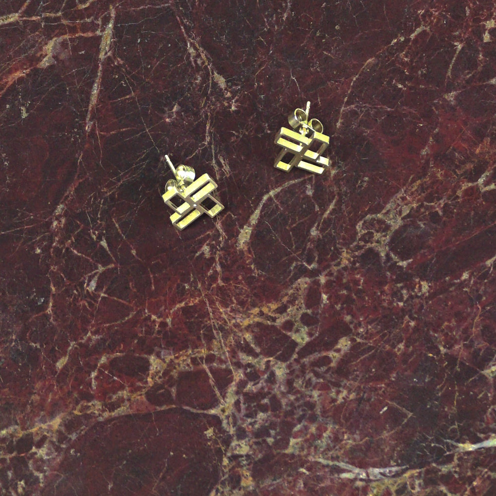 Mini Rectangle Bloom Studs