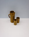Water jug and water cups by Cara Guthrie - iron glaze - handmade stoneware - Fodder