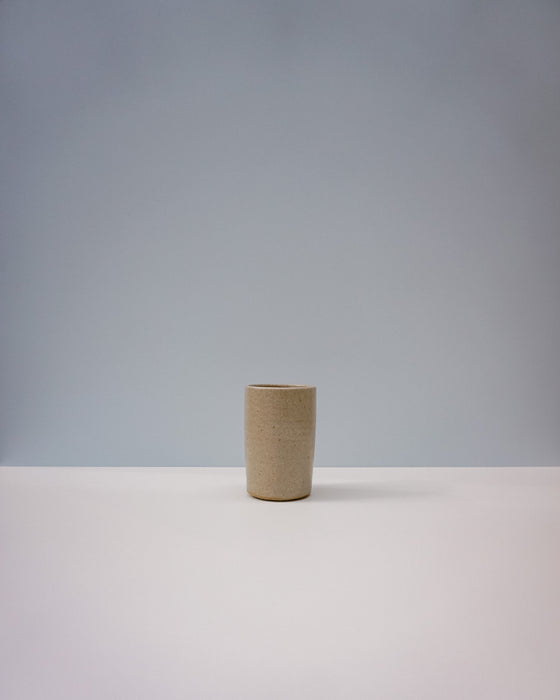 Ceramic Water cup by Cara Guthrie - birch wood ash glaze - handmade stoneware - Fodder