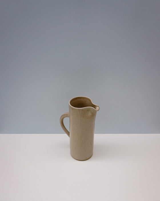 Water jug by Cara Guthrie - birch wood ash glaze - handmade stoneware - Fodder