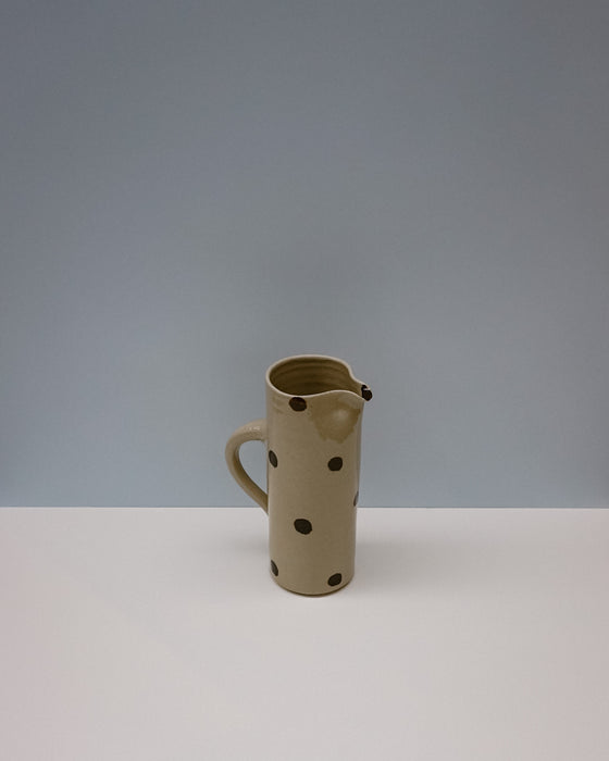 Water jug by Cara Guthrie - iron wash dots - handmade stoneware - Fodder