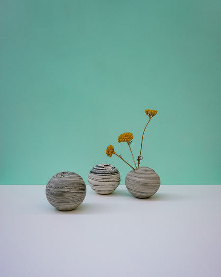 three vases. Janne Meier Ceramics | Wildflower Pebble Vase | Shop Fodder