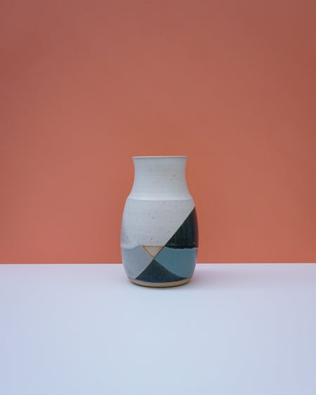  Large bottle vase by Liz Vidal - layered glazing - stoneware - Fodder