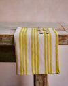 Lemon stripe napkins by Nic Brittin - set of four natural linen - Fodder