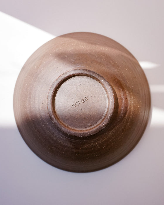 Toasted Clay Dinner Bowl base with maker mark | Scree Ceramics | Fodder