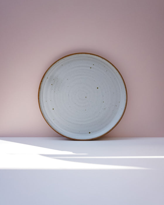 Large Serving Platter in White Speckled Glaze on Stoneware | Scree Ceramics | Fodder