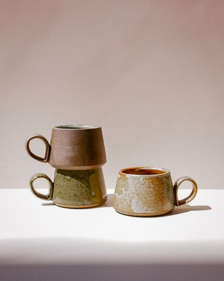 group of 3 Short Loop Mug | Scree Ceramics | Fodder