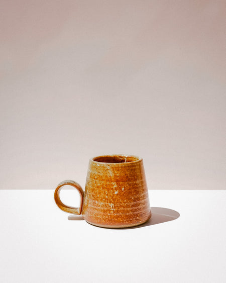 Shino & Wood Ash Glaze | Tall Loop Mug | Scree Ceramics | Fodder