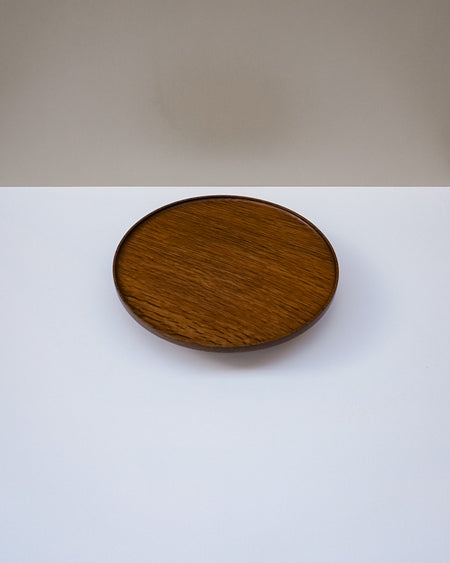 Fumed oak wooden cake stand by Selwyn House - turned wood - Fodder