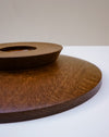 Fumed oak wooden cake stand by Selwyn House - turned wood - Fodder