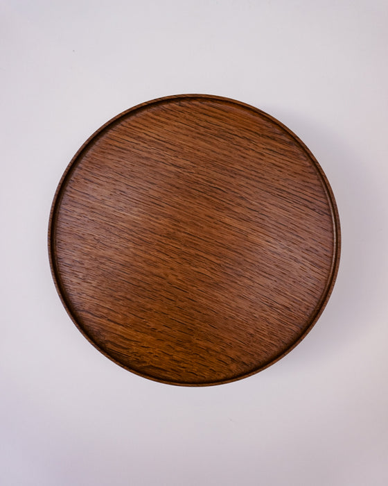 Fumed oak wooden cake stand by Selwyn House - turned wood - Fodder