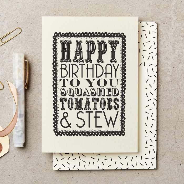 Happy Birthday Tomatoes & Stew Card