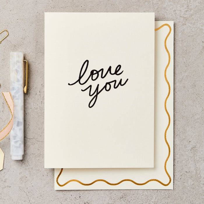Handwritten Love You Card