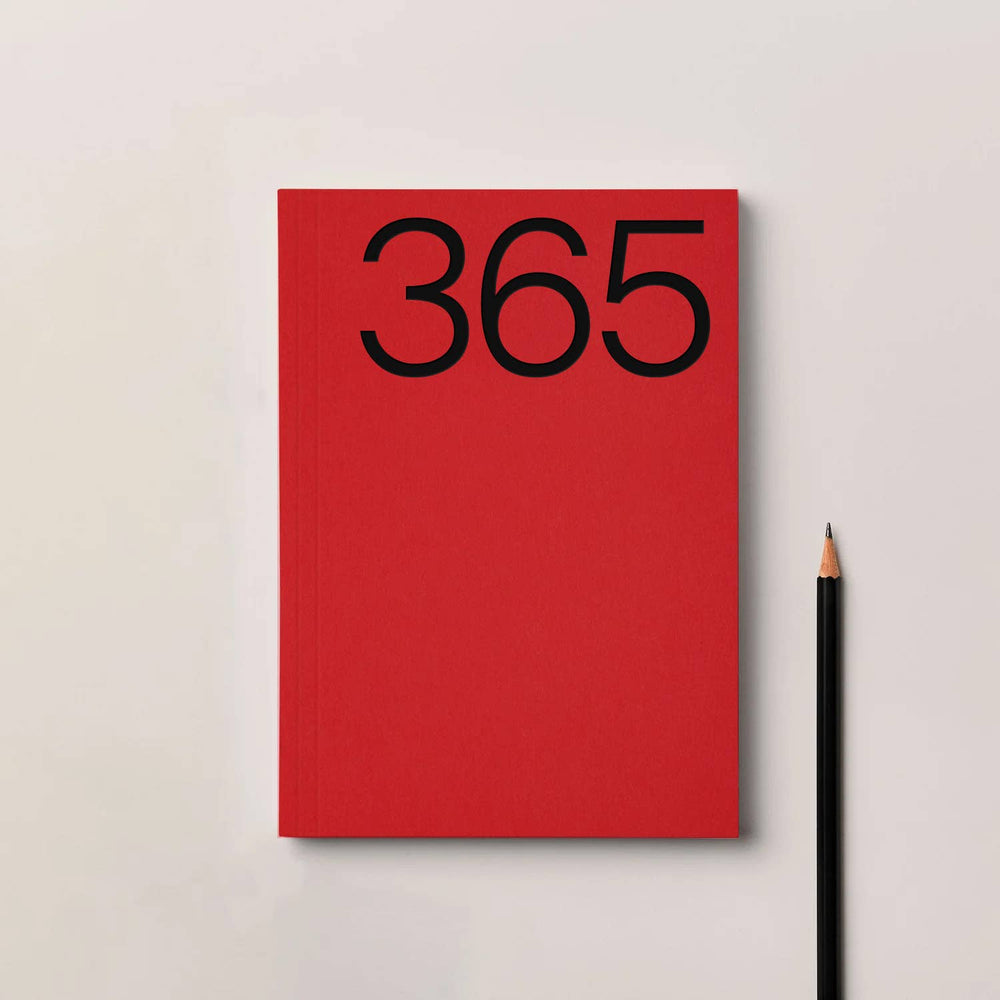 Red A5 Lay Flat 365 Undated/Any Year Planner