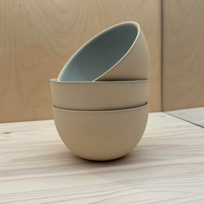 Linen Blue Cereal Bowl with Glaze Inside | Dor and Tan | Shop Fodder