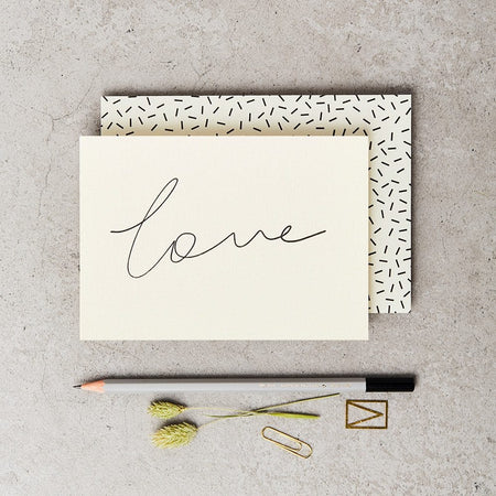 Love Handwritten Greetings Card | Katie Leamon | Shop Fodder