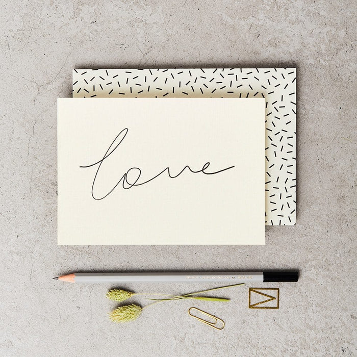 Love Handwritten Greetings Card | Katie Leamon | Shop Fodder