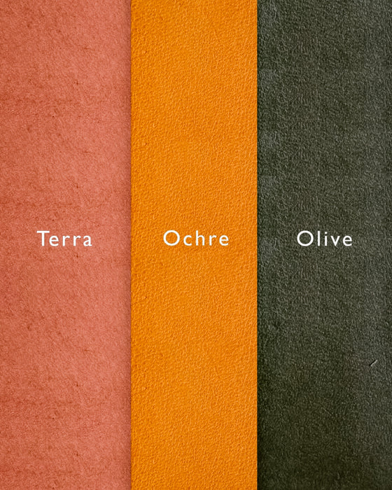 Three colours - Ochre Terra Olive - Rooted Earth Collection