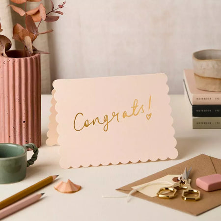 Scallop Congrats Blush Card | Katie Leamon | Shop Fodder