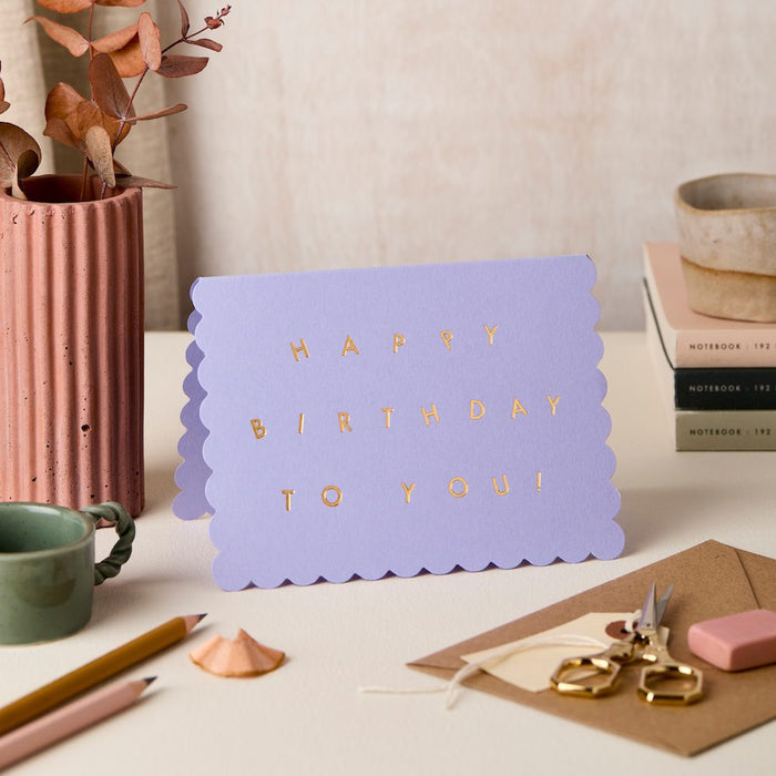 Scallop Happy Birthday To You Lavender | Katie Leamon | Shop Fodder