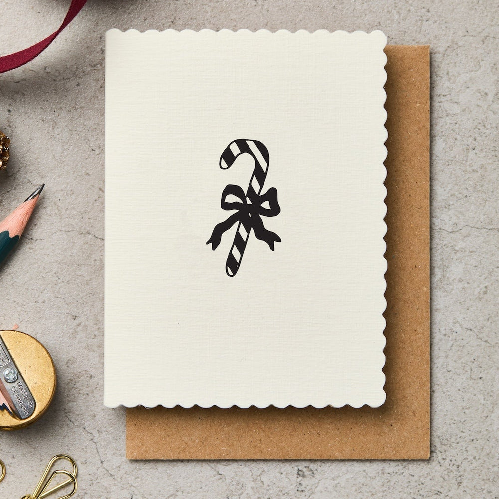 Mini Candy Cane Christmas Card
