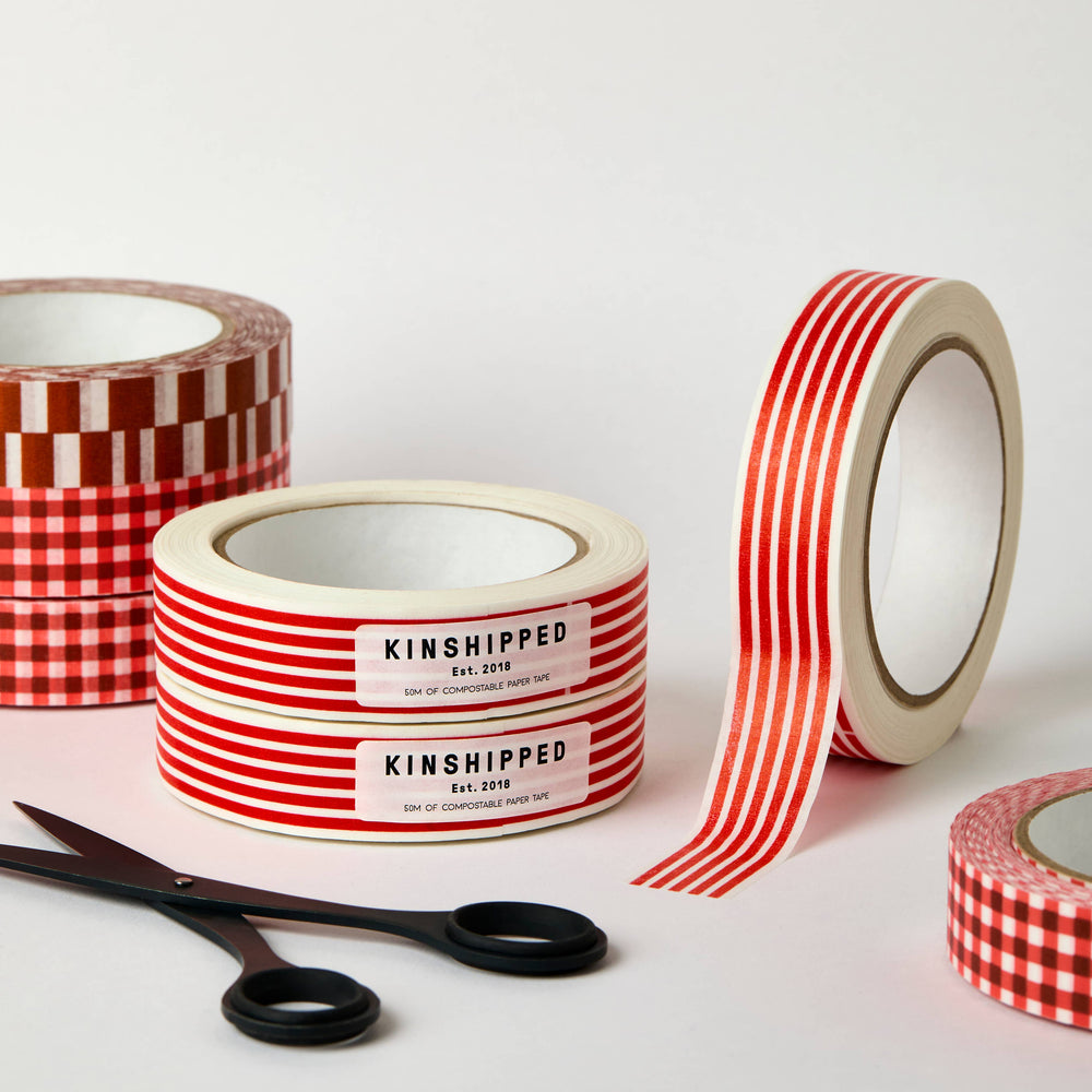 Red Horizontal Lines Tape