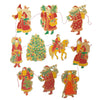 Decorative string with cartoon characters and Christmas trees on a white background. East End Press | Shop Fodder
