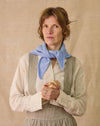 Pointelle neckerchief by Rove Knitwear - cornflower blue merino lambswool - Fodder