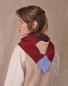 Harlequin neckerchief by Rove Knitwear - berry diamond intarsia merino - Fodder
