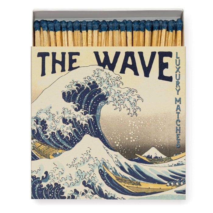 Matches box with 'The Wave' design and text 'Luxury Matches'. - Matches | Archivist Gallery | Shop Fodder