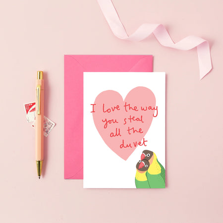 Steal The Duvet Love Birds | You've Got Pen on Your Face | Shop Fodder