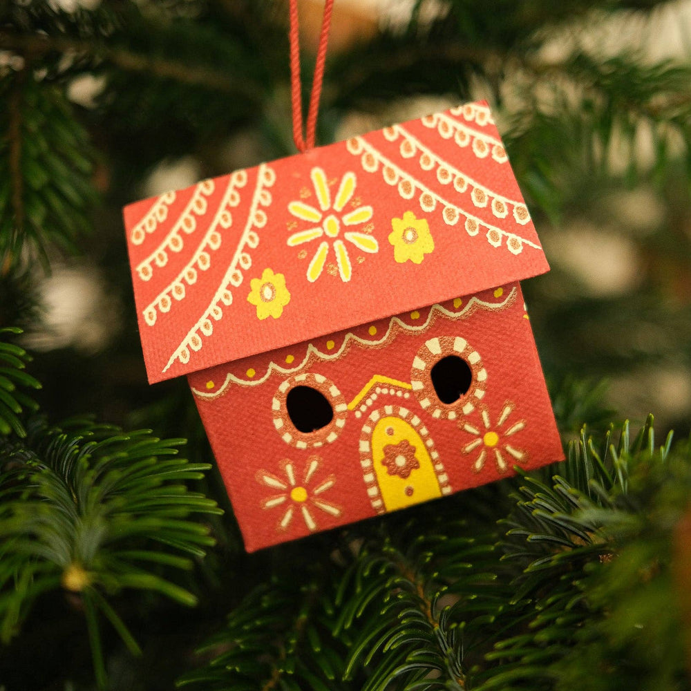 Gingerbread House Screen-Printed Board Decoration