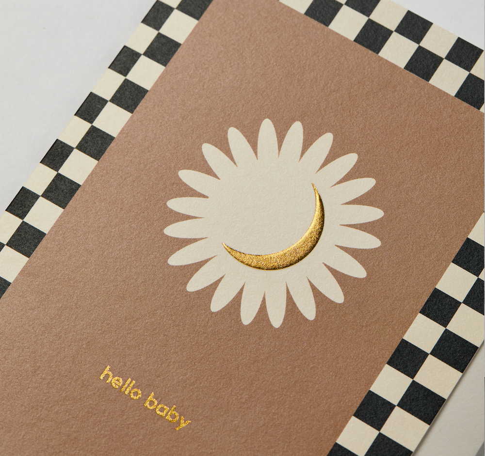 HELLO BABY MOON CARD