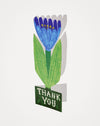 Card with a blue flower and 'Thank You' text on a white background. Thank you card | Hadley Paper Goods | Fodder